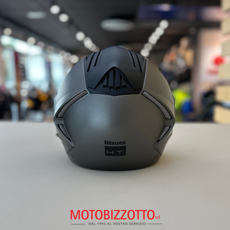 Casco jet moto scooter BLAUER con interfono integrato grigio lucido  omologato