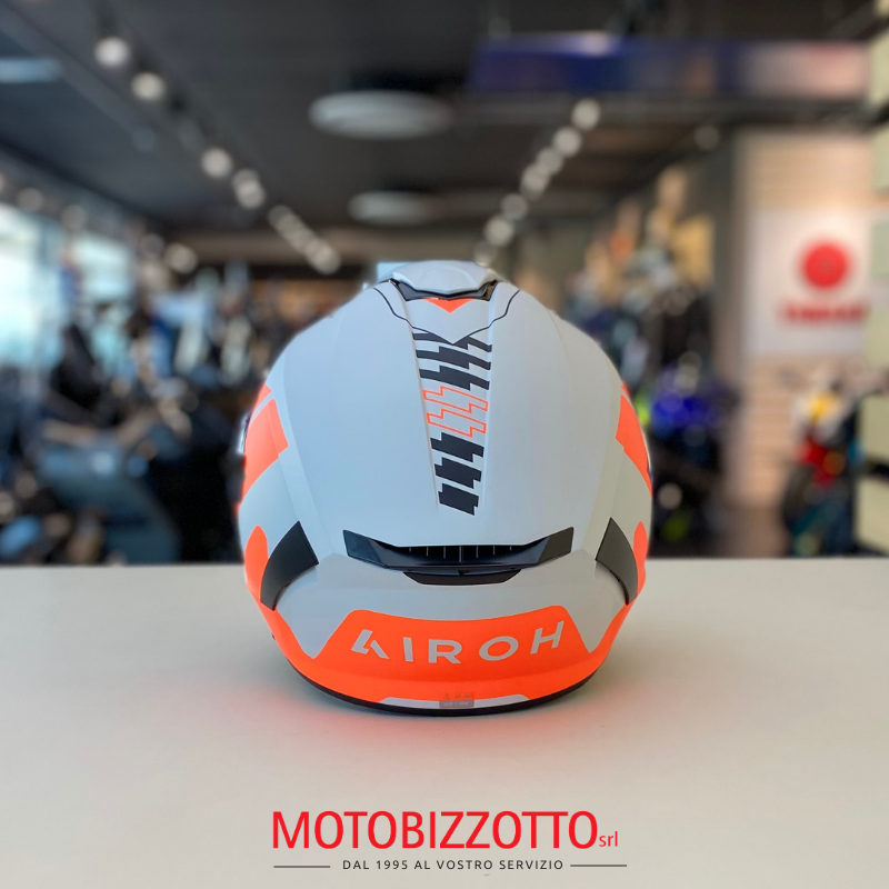 CASCO MOTO INTEGRALE AIROH SPARK RISE ORANGE MATT